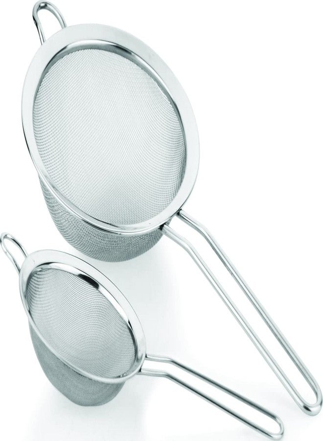 Tilak Venture Premium Stainless Steel Tea/Coffee Strainer for Kitchen Combo (2 Pcs, 9 &11 cm), Small and Big Size Tea Milk Chalni/Mesh - Image 1